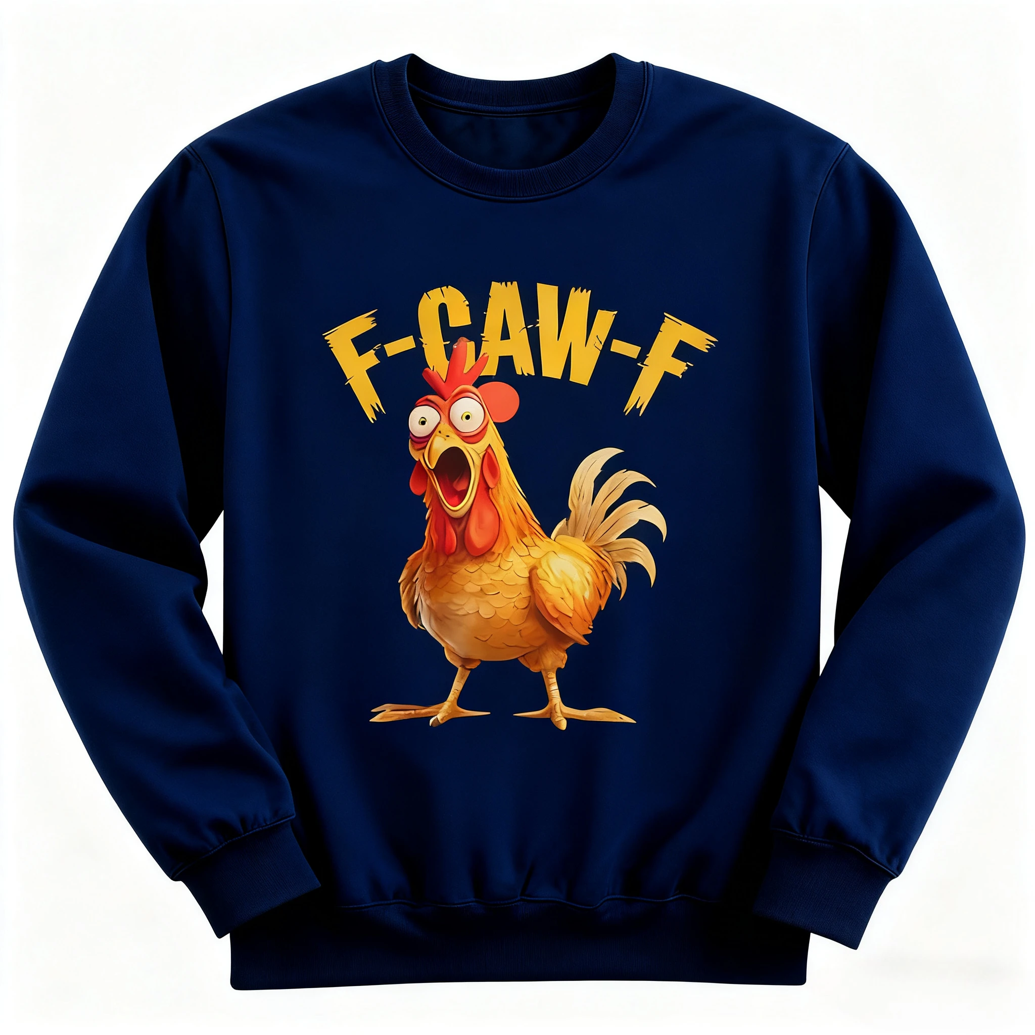 2025 مضحك F Caw F الدجاج FCAWF الدجاج متعة القطن جولة الرقبة هوديي