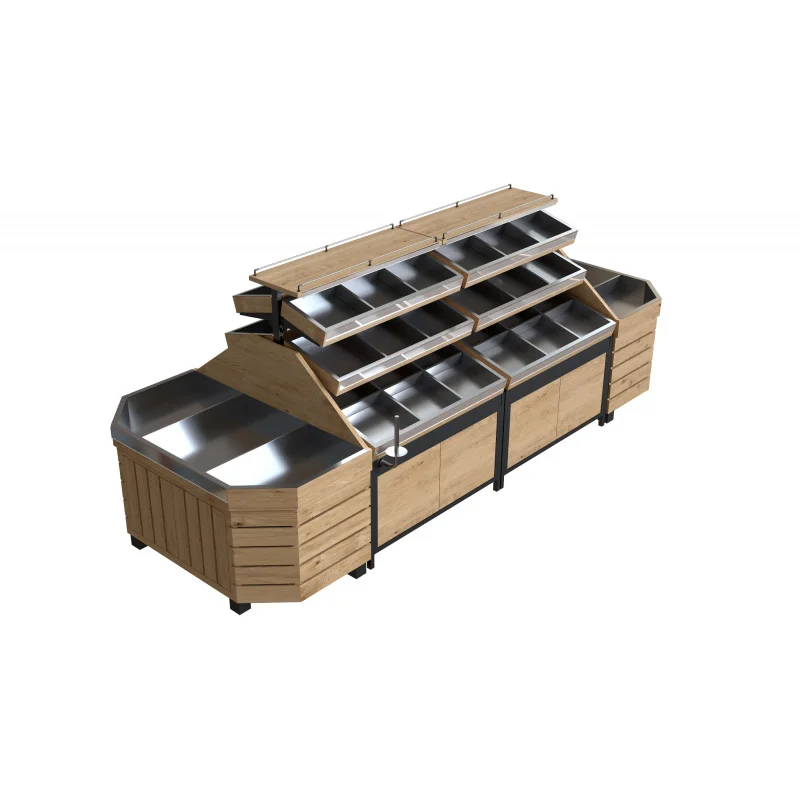 custom.2D 3D Supermarket/Convenience Interior Layout Display Design Service Double-Sided Metallic Heavy Duty Freestan
