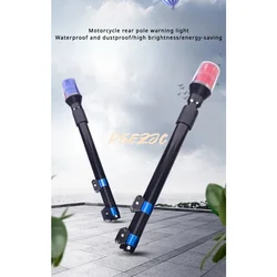 Pattuglia esterna Veicolo elettrico Moto Palo posteriore Luce LED Avvertimento 12V Palo lungo Rosso Blu Esplosivo Lampeggiante Spia