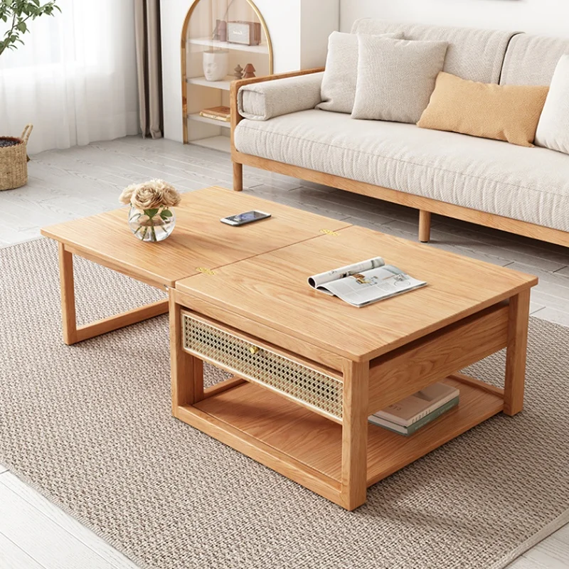 Factory Hot Sell Lift Coffee Table Table One Small And Medium-sized Household Solid Wood Coffee Table Combination