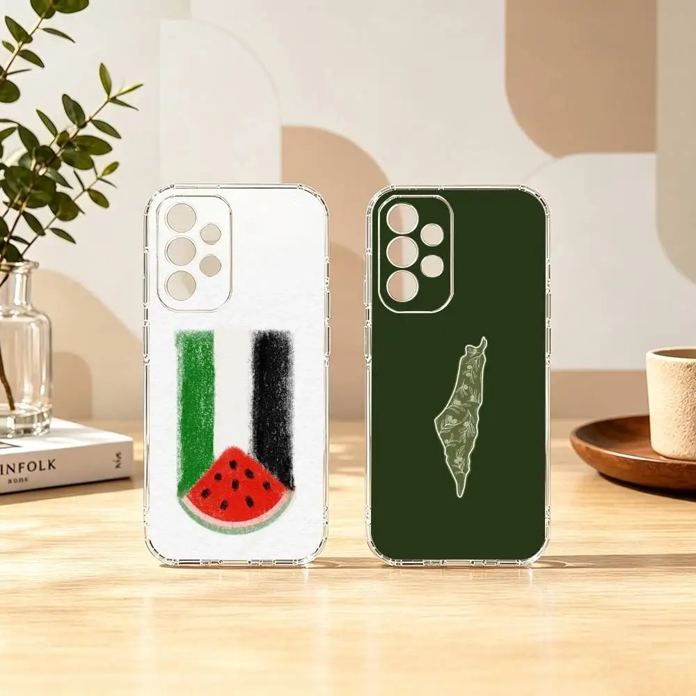 Art Embroidery-PalesTine-ES  Phone Case For Samsung S25,S24,S21,S22,S23,S30,Ultra,S20,Plus,Fe Transparent Cover