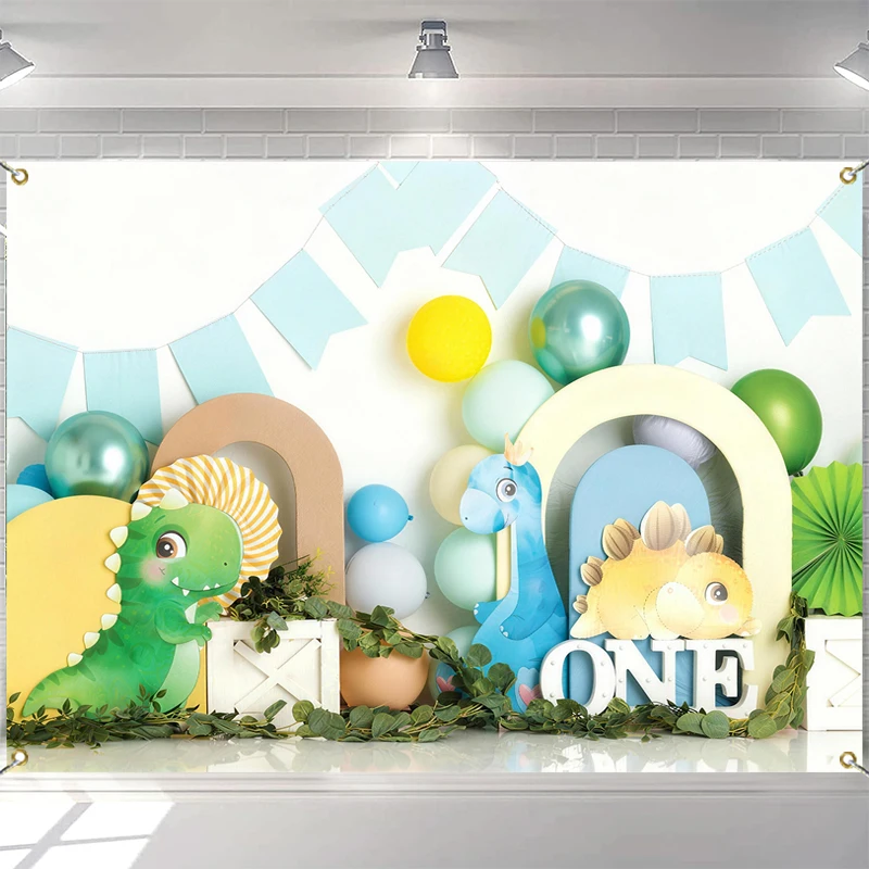 

LS Dinosaur Jungle Backdrops Kids Baby Birthday Cake Smash Photocall Props Child Adult Photography Animals Backgrounds