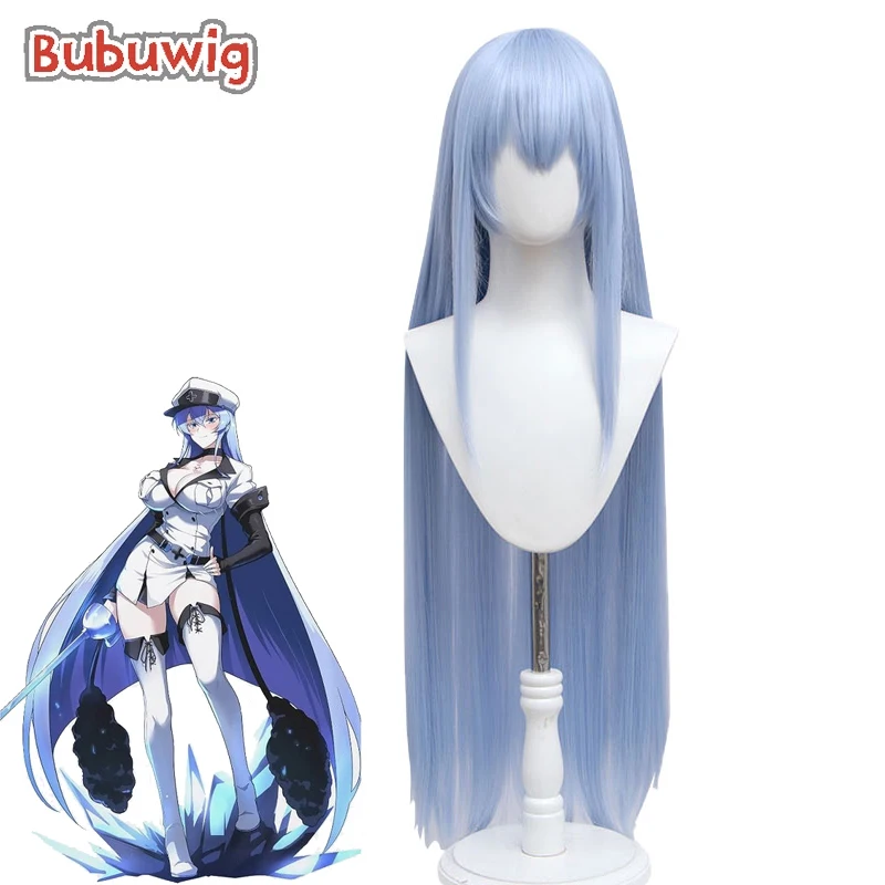 

Bubuwig Синтетические волосы Esdeath Косплей Парики Akame ga Kill! Esdeath 100 см женский длинный прямой светло-голубой аниме парик термостойкий