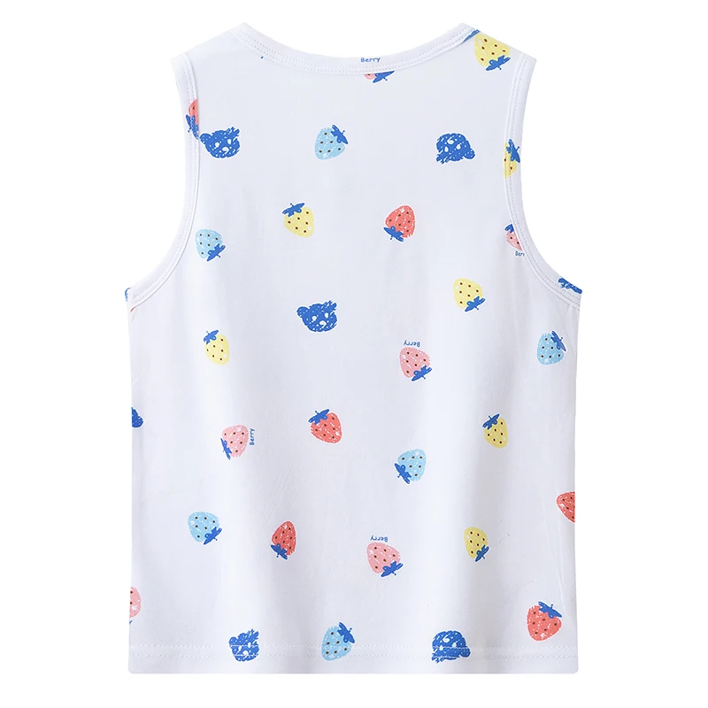4-teiliges Set für Mädchen: Bequeme, vielseitige Weste für alle Jahreszeiten, süß bedrucktes Oberteil, lässiges ärmelloses T-Shirt für Kinder, Basic-Shirt – Detail 11