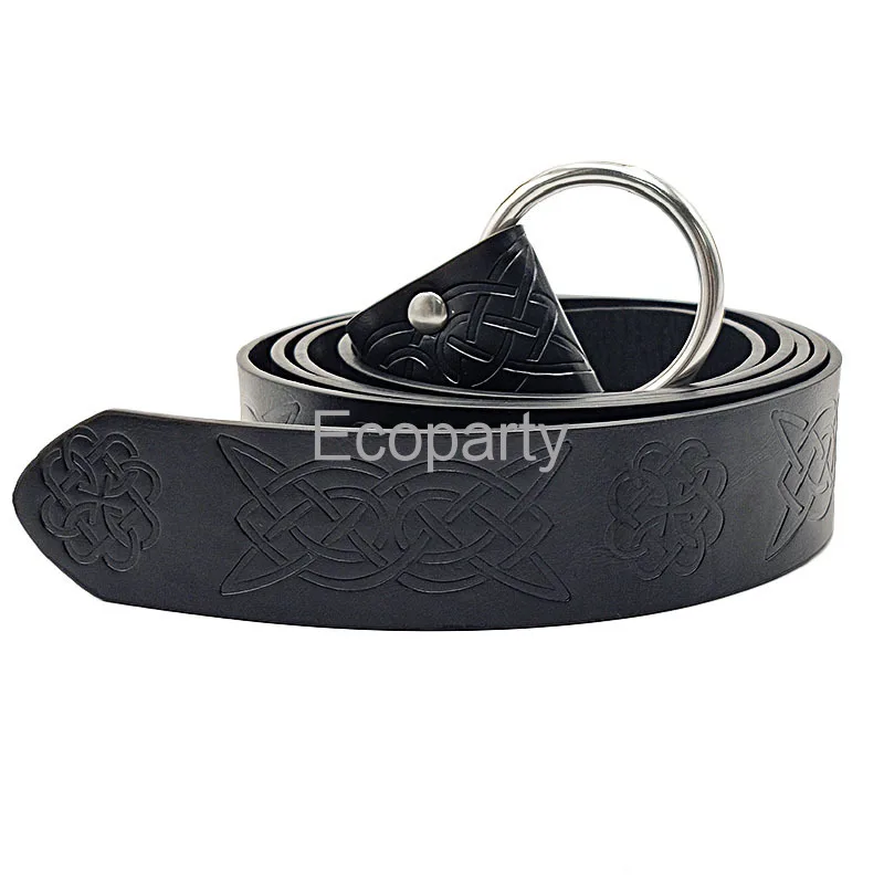 Ceinture à boucle celtique Vintage en cuir PU pour hommes et femmes, accessoire de Costume rétro, Pirate Viking, Cosplay, Vintage, 20