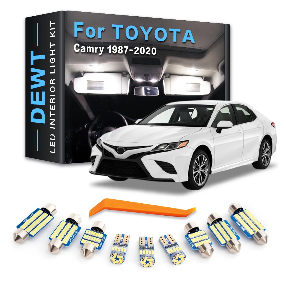 Car LED Interior Dome Light Kit For Toyota Camry V20 XV 10 20 30 40 50 1987 - 2020 2019 2018 2017 Sunvisor Trunk Bulb Canbus
