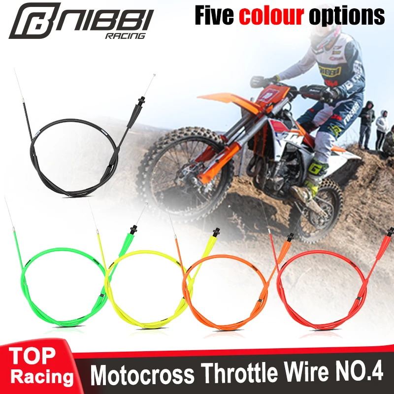 

NIBBI Motorcycle Throttle Cable 102cm Connection Throttle Accelerator Adjustable Cable Moving Distance 12cm For Yamaha KTM Motor