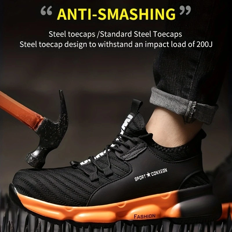 2026 Anti-smash, anti-puncture, breathable, fashionable and comfortable safety shoes