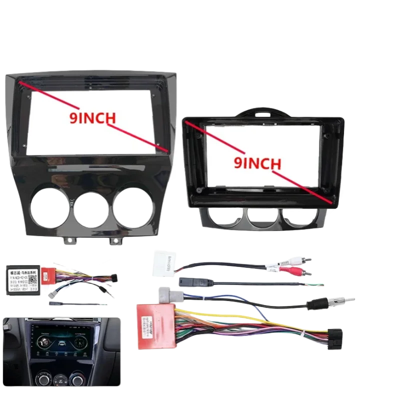 For Mazda 2011 RX8 9INCH Car Radio Android Stereo Audio Screen Multimedia Video Player Navigation Cables Harness Frame