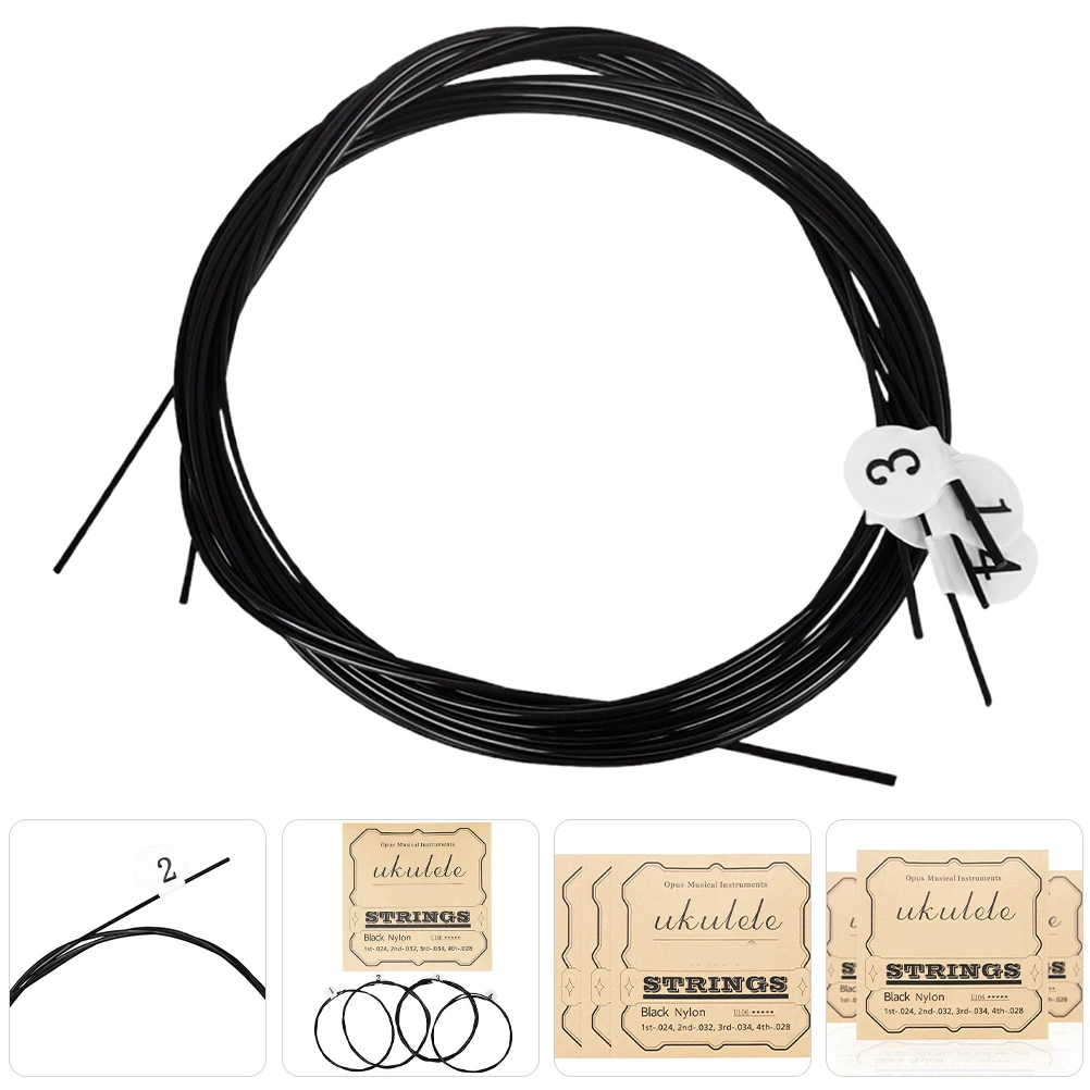 

4 Pcs Ukulele Strings Musical Instrument Parts Accessory Wire Replacement Nylon