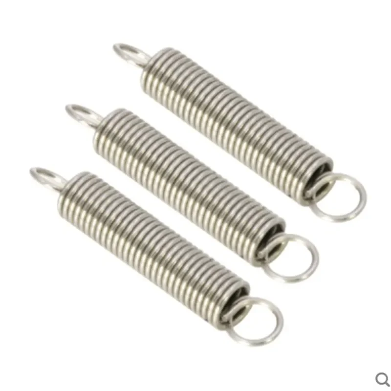 5PCS 0.8 x 6/7/8/10 x L wire diameter 0.8mm stainless steel Tension spring with a hook extension spring length 20mm to 100mm