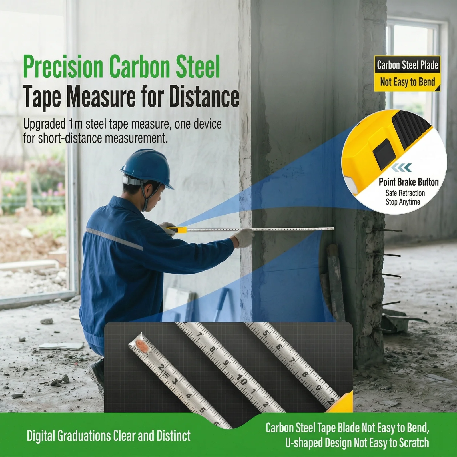 4-in-1 Laser Rangefinder Digital Tape Measure 50M/120M/150M High Precision Laser Distance Meter Digital Roulette Range Finders