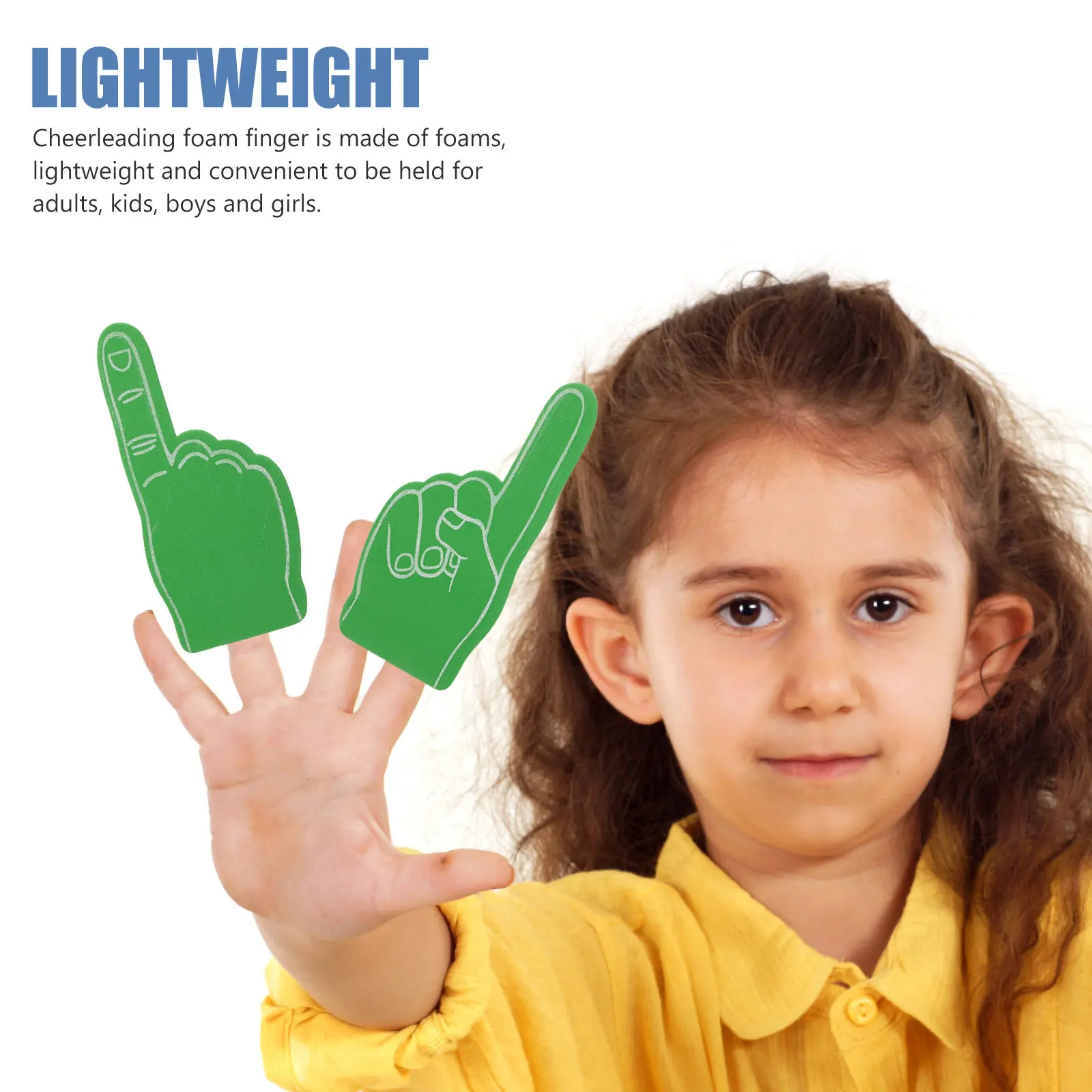 12Pcs Foam Fingers Party Favors Cheerleading Supplies Sports Event Noise Makers Festival Cheer Gear Team Spirit Accessories