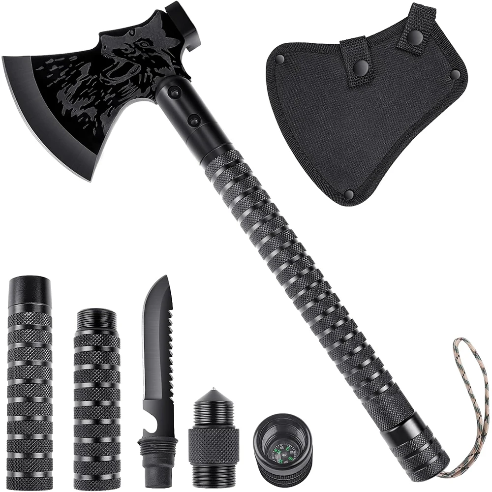 Foldable Tactical Axe Tomahawk Army Outdoor Hunting Camping Survival Machete Axes Portable Tomahawk Camping Hatchet Tool Kit