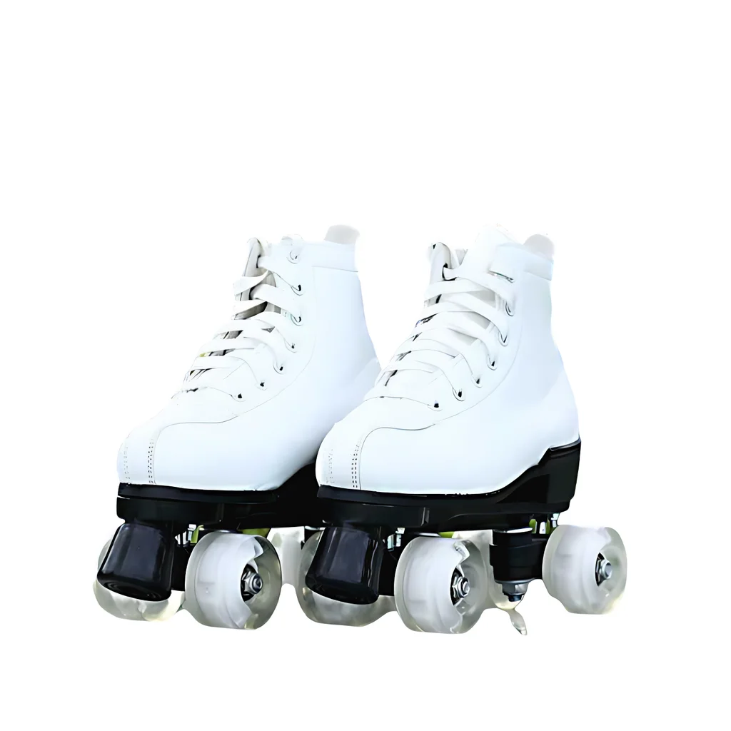 

High Quality Two-Row Roller Skate Shoes Hot Sale PU Material for Women and Men