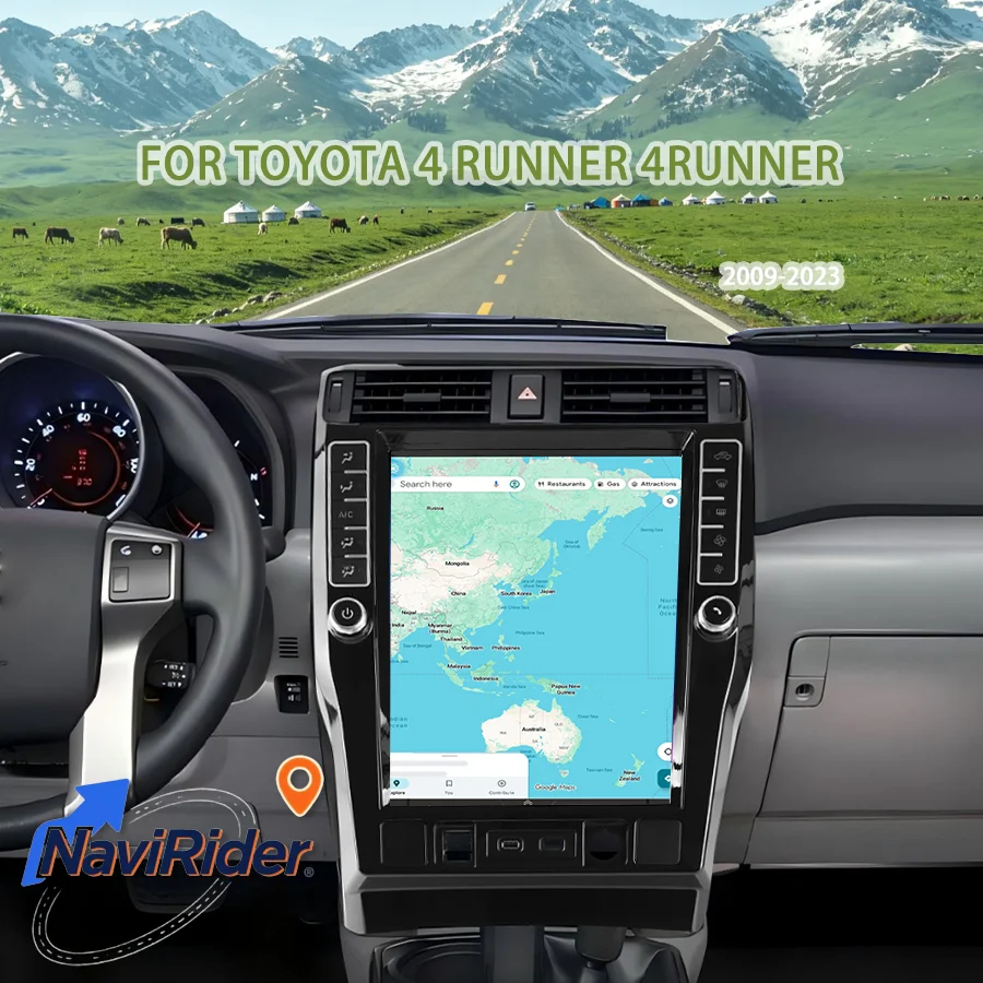 16.2inch Vertical Touch Android Head Unit For Toyota 4 Runner 4runner 2009-2023 Radio Stereo Wireless CarPlay Multimedia Player
