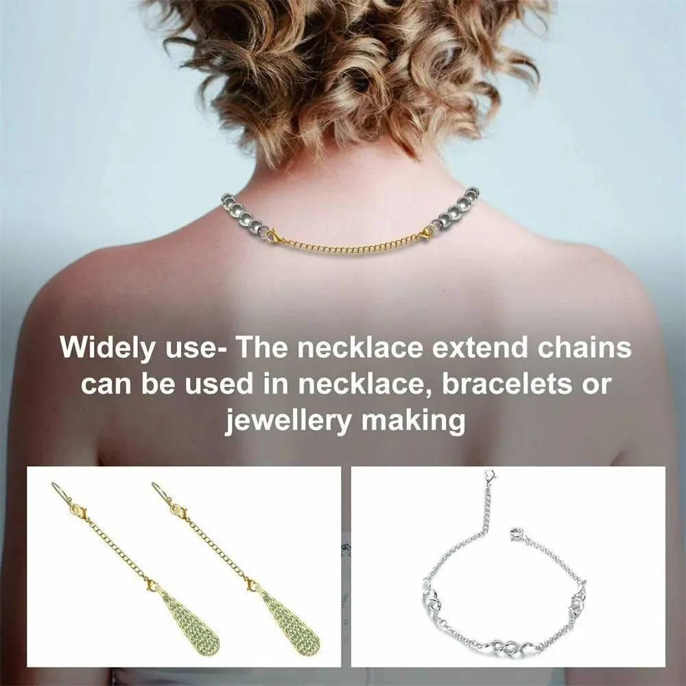 Black Jewelry Findings & Components Extender /Safety Chain Extender Jewelry Accessories  Bracelet Lobster lock DIY