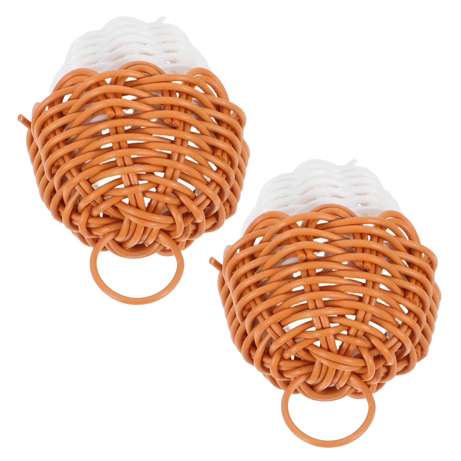 

2 Pcs Christmas Gift Bag Handheld Pine Cone Miniature Cones Party Favor Bags Accessories Purses Treat Craft Jewelry