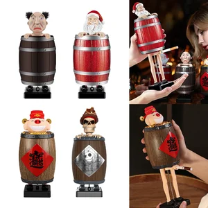 سانتا أوتوماتيكي موزع السجائر القضية ، غريب العم ، محاكاة ساخرة برميل خشبية ، صندوق تخزين ، هدية عيد الميلاد الجديدة أعلى 9 مبيعات لموزع السجائر - رقم 2