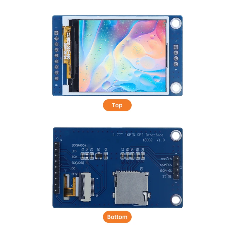 1.8" TFT screen mini display LCD Display Module 128x160RGB SPI Interface ST7735S,esp32 display arduino display,TN  visual angle