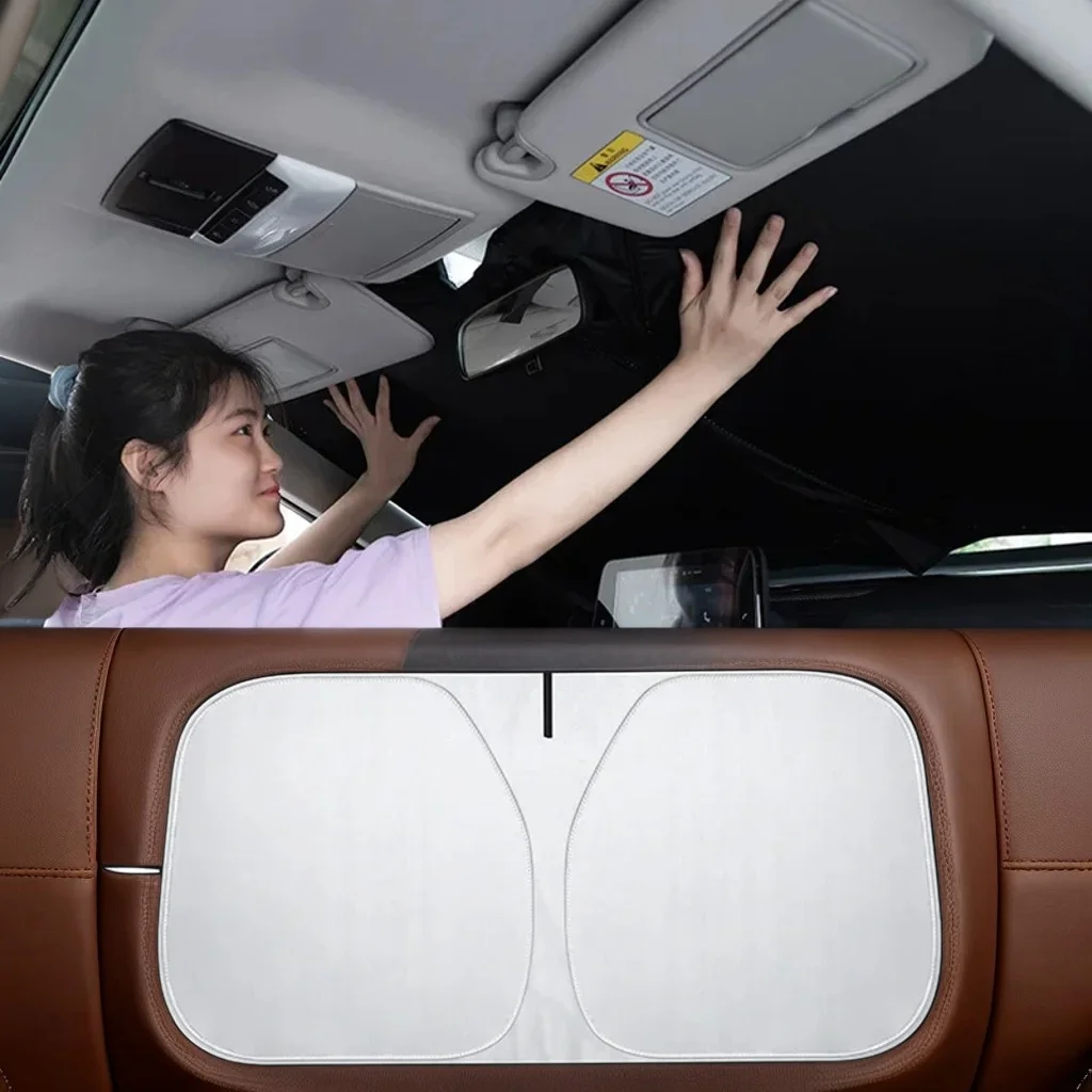 

Car Windshield Sun Shade - Front Window UV Protector Parasol for Summer Sunscreen Accessory Easy Fold