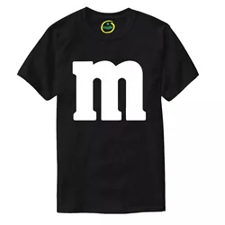 M&M T-Shirt Halloween Stag Do Couples Costume Mens Unisex Joke Top Fancy Dress Fashionable, trendy, romantic T-Shirt