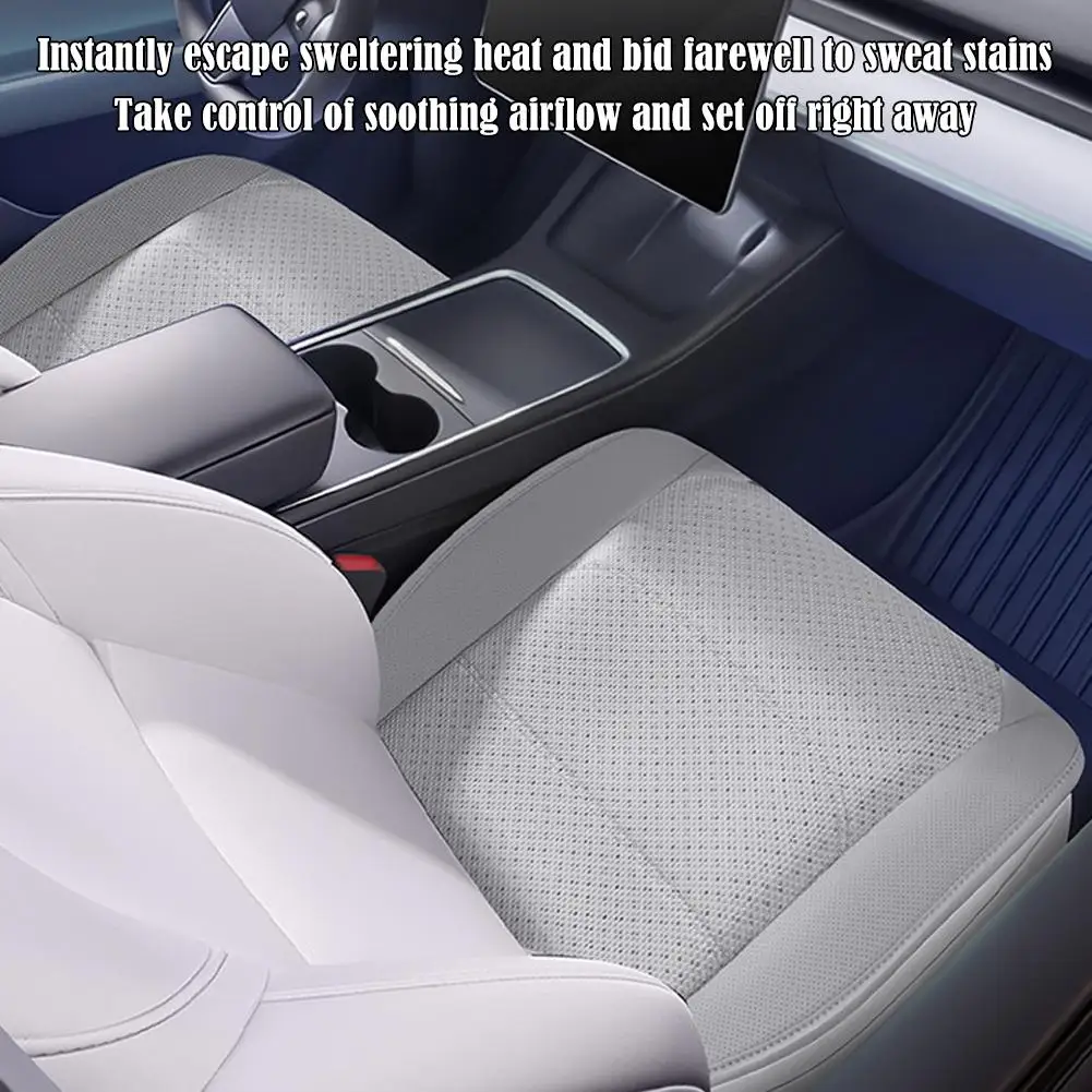 Summer USB 12V/24V Universal Car Seat Cushion, Cooling Heating Ventilated 1 Fans 3-Speed Adjustable Soft Comfortable Driving