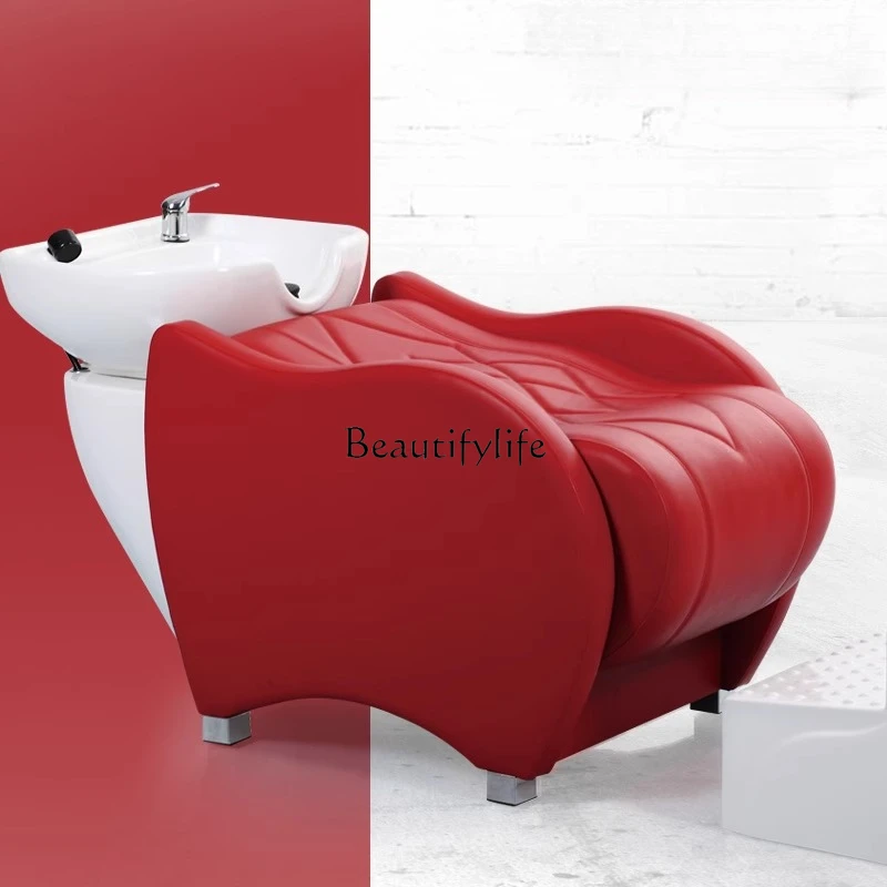 02High-end shampoo bed, special flush bed for barber shop