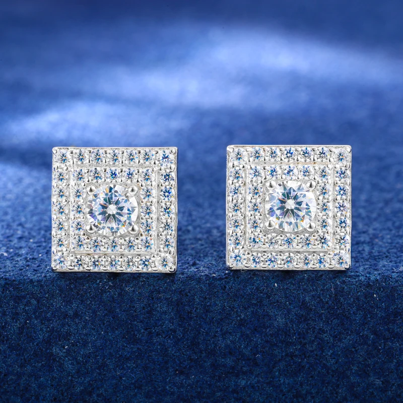 NASIA Classic Stud Earring for Men Women Iced Out D Color Moissanite S925 Sterling Silver Sparkling Earring Jewelry 2026
