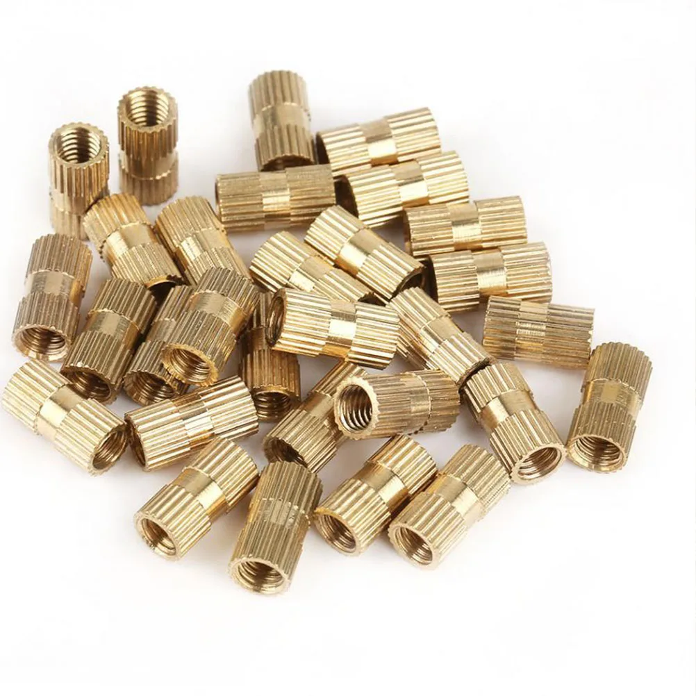 

330pcs Brass Classification Kit Cylinder Inserts Knurled Screw Fastener Set Classification Fastener for Injection Molding