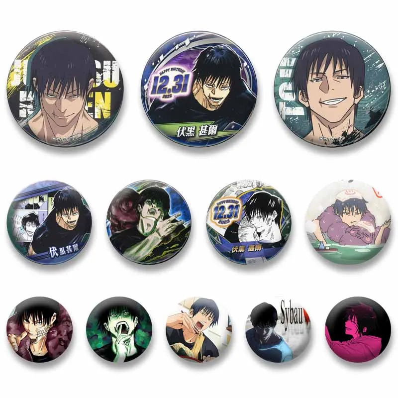 JJK Toji Fushiguro Icon Can Badges Cartoon Role Playing Lapel Pins Anime Figure  Buttons Brooch Jewelry Accessory for Bag Shoes
