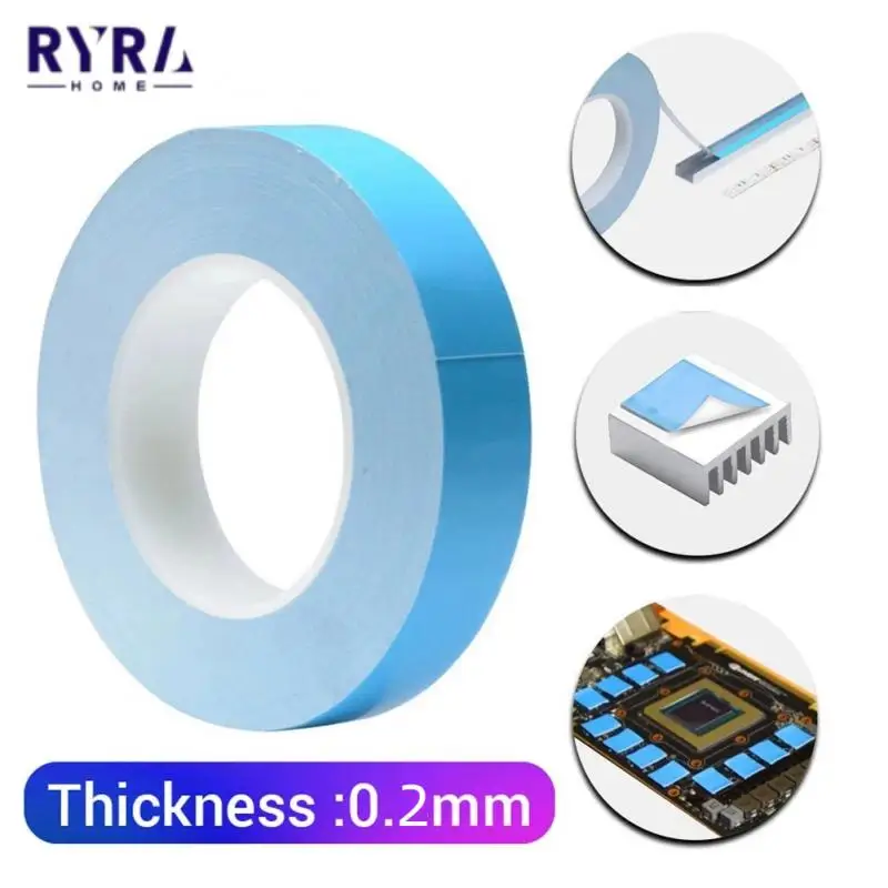 25meter/Roll 5/10/12/15/18/20mm Width Transfer Tape Double Side Thermal Conductive Adhesive Tape For Chip PCB LED Strip Heatsink