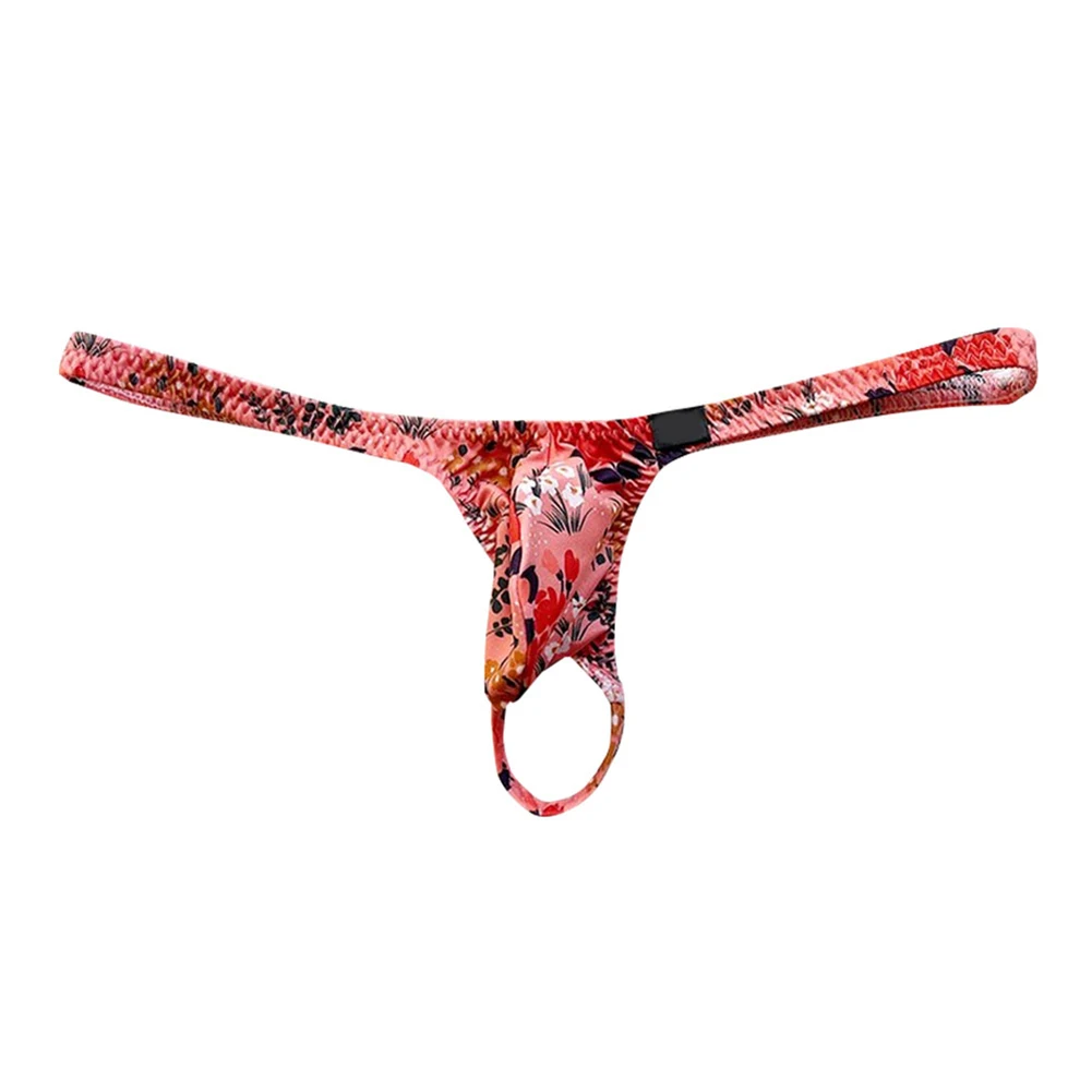 Male Mens Briefs Quick Drying Soft Printing Thongs Underpants Breathable Casual Elastic G-string Nylon Panties