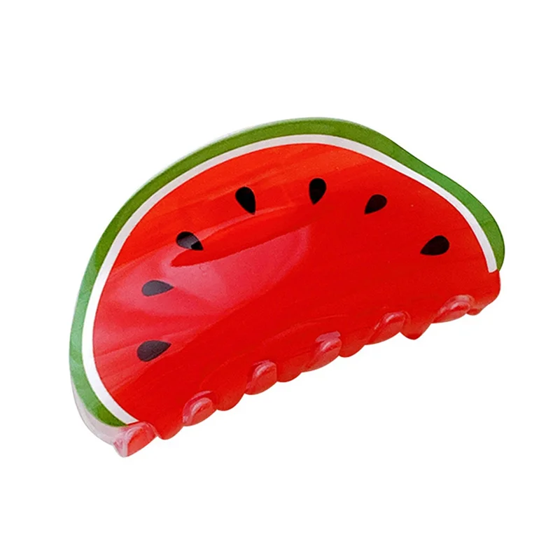 Watermelon Fruit Shaped Hair Claw Clip Hair Jaw Barrettes Hairpins Ponytail Holder Decor Accessories for Women Girls