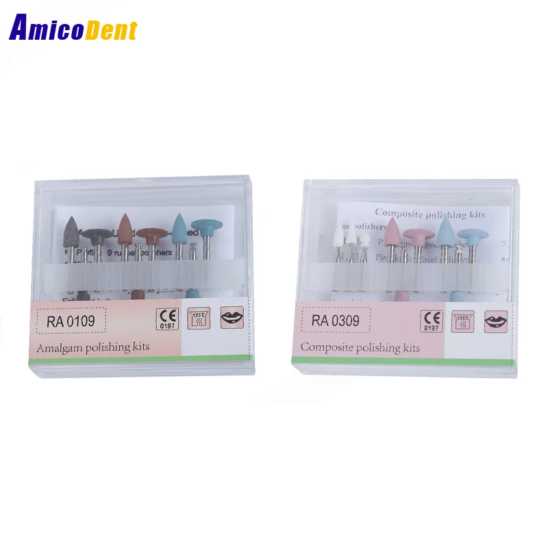RA0109 RA0309 HP0312 HP0412 Dentals Compound Amalgam Porcelain Polishing Kit Finishing Kit with Concealed Denture Resins Base