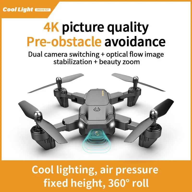 S27 Quadcopter 4K HD Drone 4K camera Height Holding RC Foldable Quadcopter Dron RC Helicopter Drone Gift Toy drone profesional