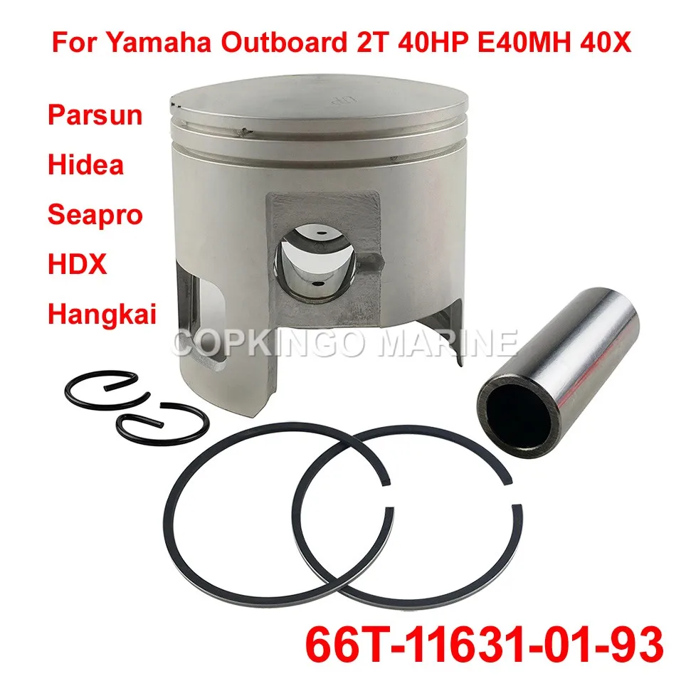 Boat Piston Kit Std 66T-11631-01-93 For Yamaha Outboard 40HP E40MH 40X Hidea Seapro