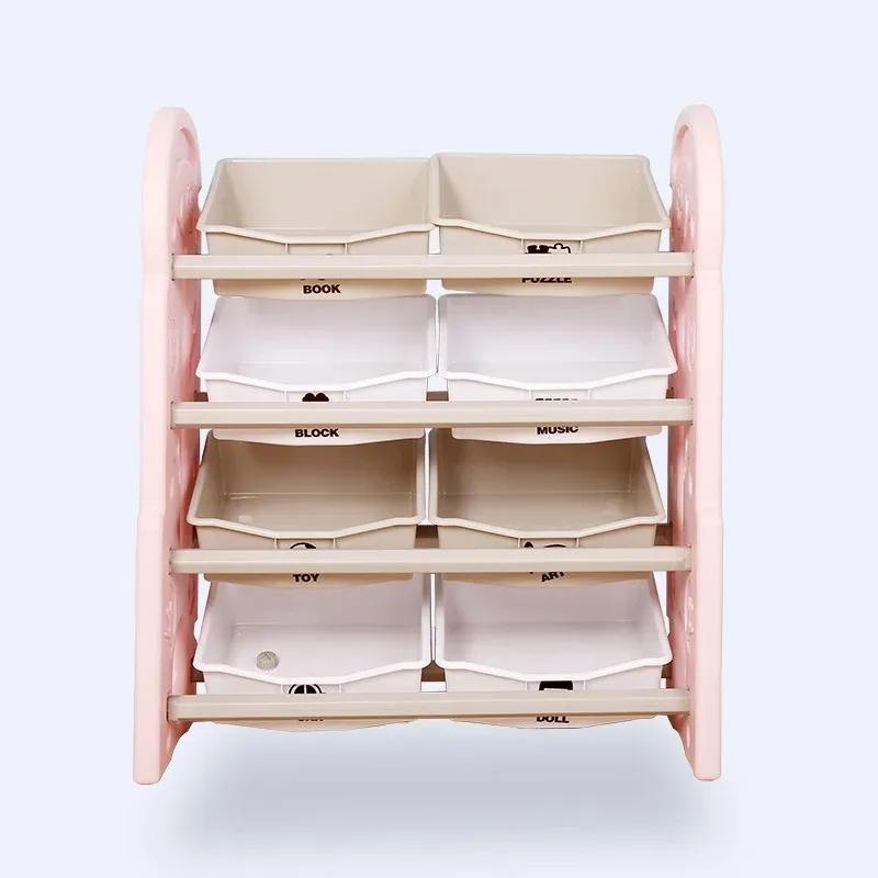 Children's Toy Storage Rack Kindergarten Baby Storage Cartoon Locker Multi-function Storage Bookshelf Plastic Cabinet