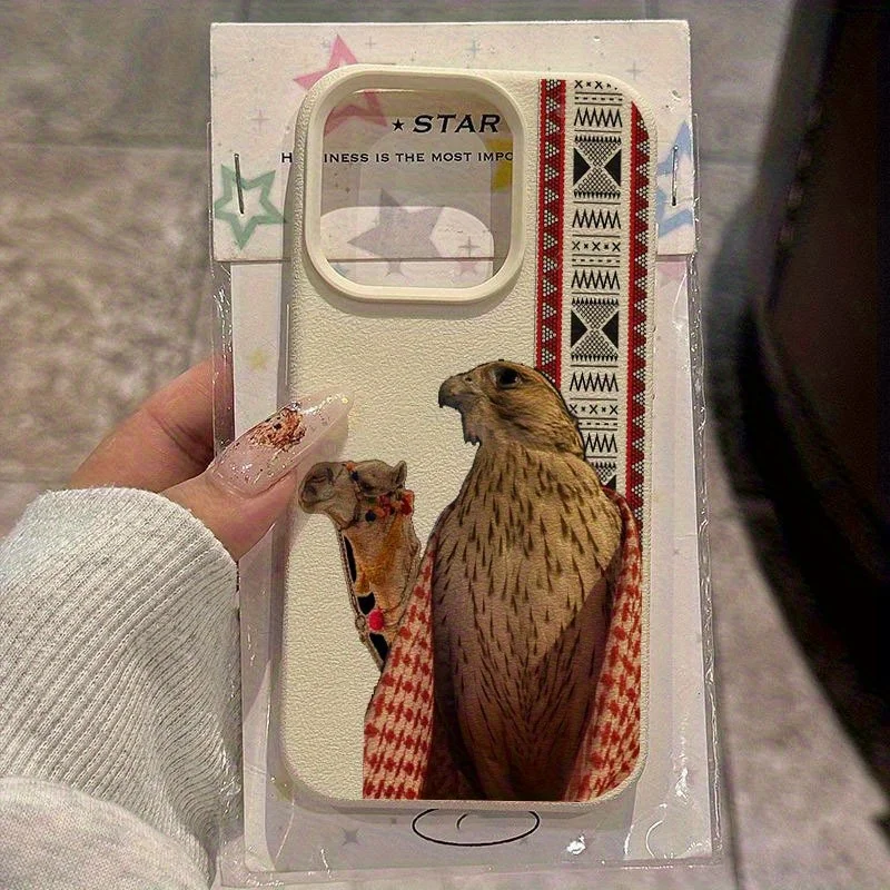نمط فني تقليدي من Hunter Camel لهاتف iPhone 16 Pro Max، متوافق مع iPhone 15 Pro Max/14/13 Pro/12 #1