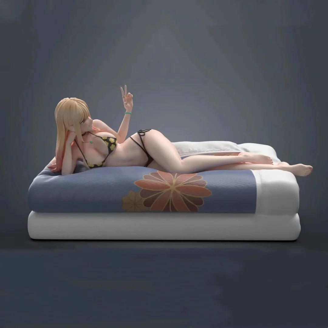 

1/24 Scale Resin Figure Assemble Model Kit Sexy girl in bed Unassembled and Unpainted 3D printing DIY toy 761