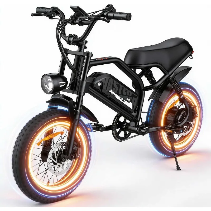 

AVDLBIKE Electric Bike, 16'' Fat Tire E-Bike for Teens/Adults, 500W Small E-Bike with 36V/12.8Ah Removable Battery, Up to 22MPH