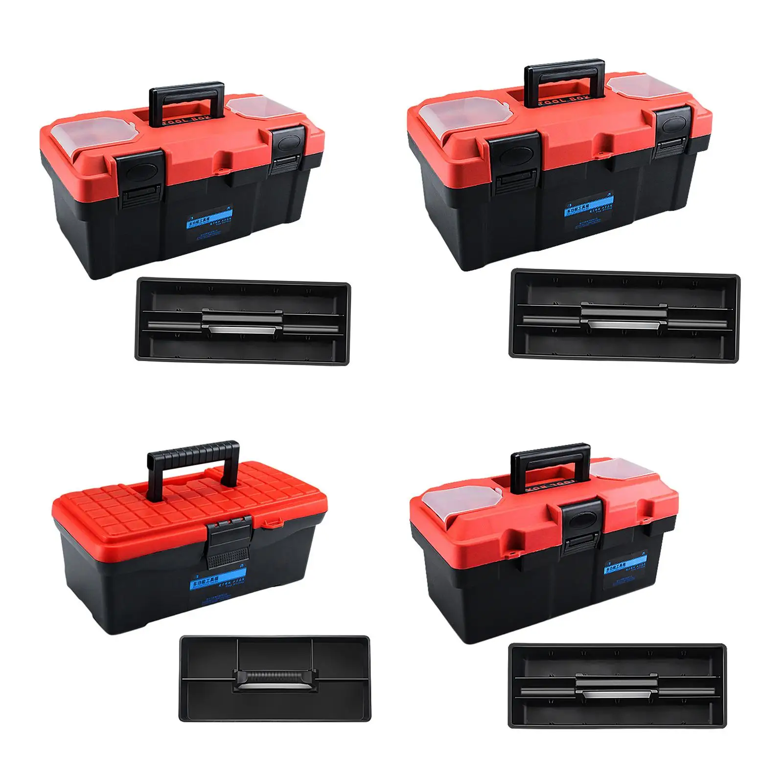 

Ящик для инструментов с разделителями и съемным лотком для легкого доступа к инструментам, портативный, для профессионального обслуживания, домашнего ремонта, в подарок