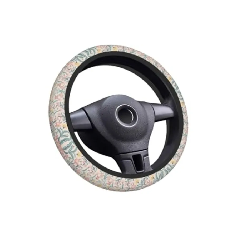 

Elastic Steering Wheel Cover Car Accessories Cute Universal 15 Inch Absorbing Sweat Non-Slip Breathable for Woman