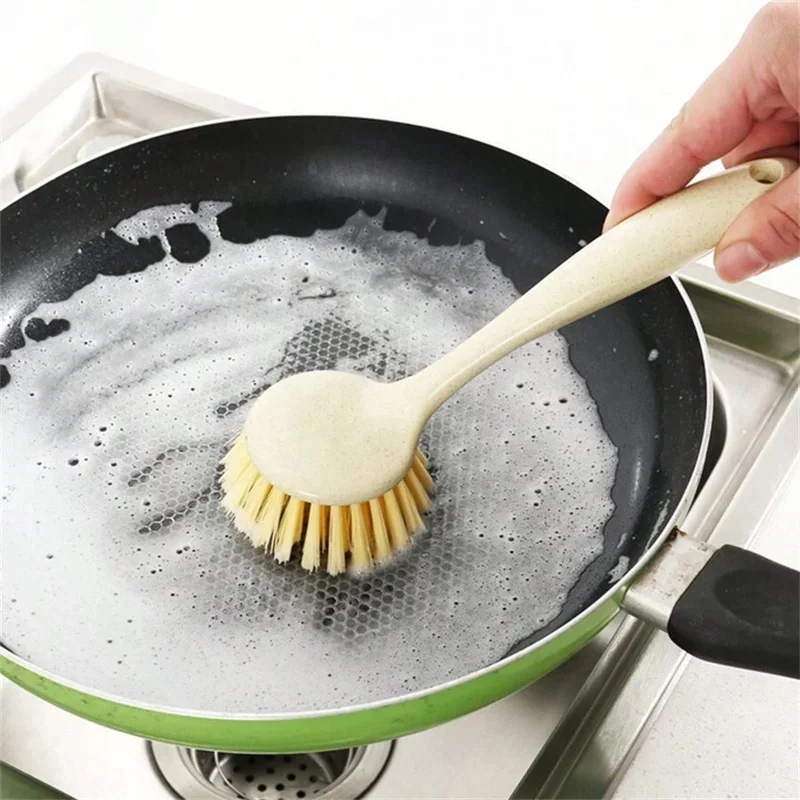 1 3 5 Pack Long Cleaning Brush, Oil‑Resistant Kitchen Scrub Brush, Versatile Dish Pot Sink Washing Brush for Kitchen Cookware