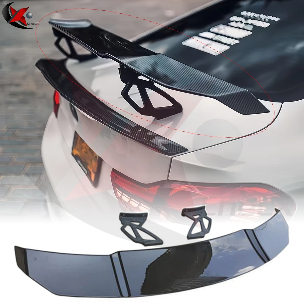 For 2014-2020 BMW 3/4/5 Series M3/4/5 Sedan Sports Car Universal Forged Carbon Fiber Spoiler V-Style Trunk Lid Pneumatic Kit