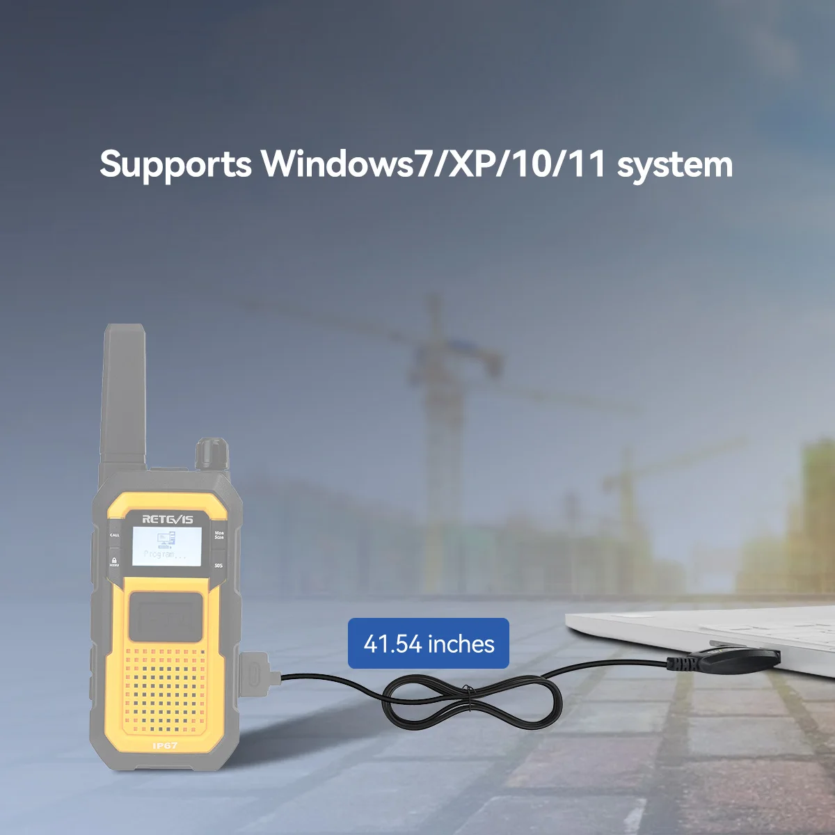Retevis PC48 RB48 Walkie Talkie USB-Programmierkabel Typ C unterstützt Windows7/XP/10/11 Radiozubehör für Retevis RB648 Plus – Detail 3