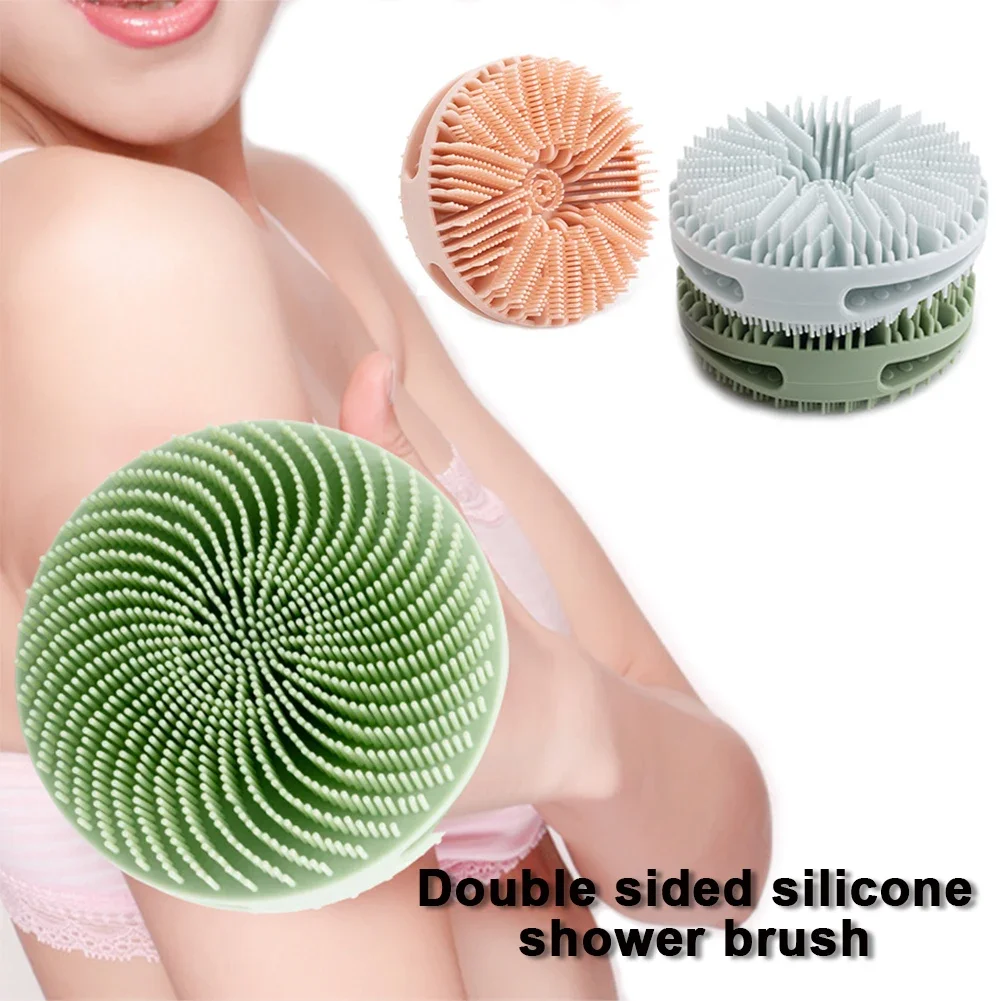 Double-Sided Design Baby Silicone Body Scrubber Exfoliating Body Brushes for All Skin for Showering, Lathers Well Body Brush