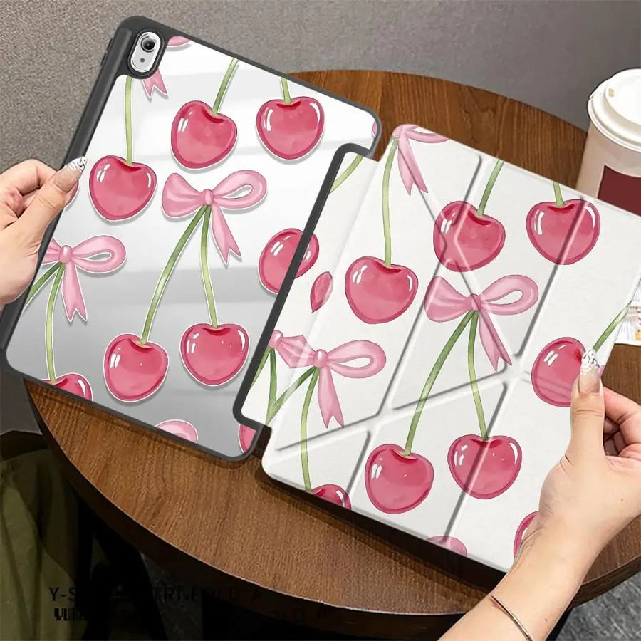 Cherry Seamless Tablet Case For Samsung For Galaxy Tab S9+ S9 FE S10+ S7+ S8+ 12.4 inch A11 Plus S7 FE S8 A8 2022 S10 S6 Lite
