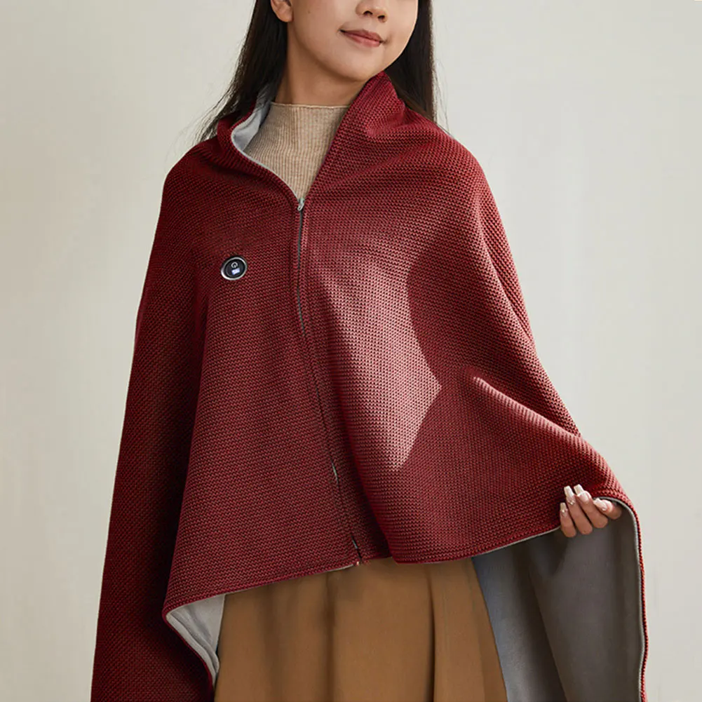 

USB Electric Heated Blanket Wearable Heated Blanket Washable Warmer Blanket Adjustable 3 Levels Temperature Machine for Home