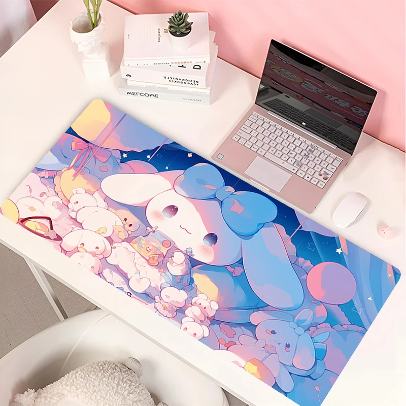 

Large Office Kawaii Extended Mouse Pad Anime XXL C-Cinnamoroll Keyboard Laptop Desk Mat Cartoon Non-Slip Mousepad for Girl Gift